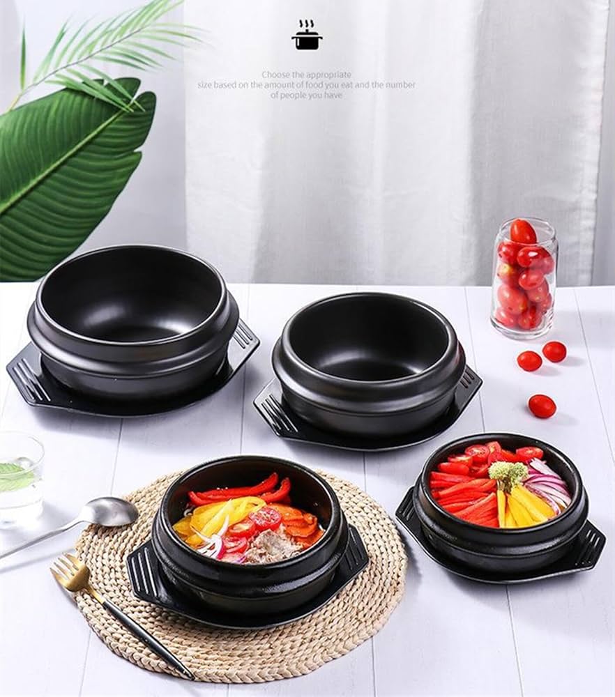 耐熱陶器　チゲ鍋　石焼ビビンバ Amazon｜Lucky Star 石焼きビビンバ 器 陶器製 石焼鍋 韓国土鍋